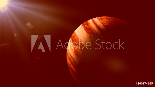 Picture of The planet Jupiter lit by the Sun